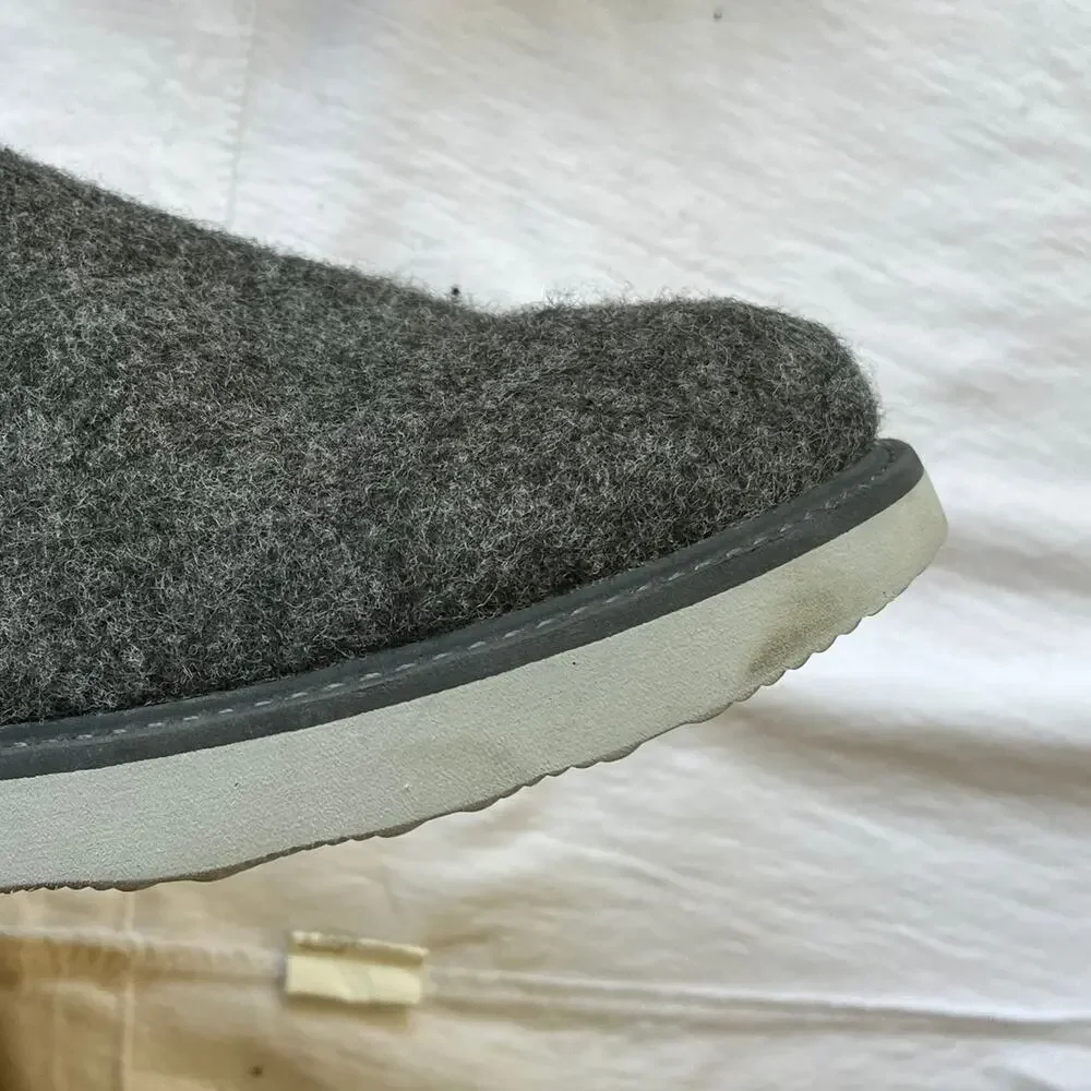 Samuel Hubbard Spring Back Men's Felt Slippers Shoes Charcoal Gray Size 9.5